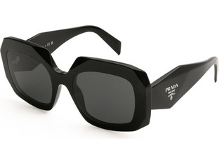 Prada PRB23S 16K08Z Γυναικεία Γυαλιά Ηλίου Τετράγωνα Κοκάλινα Μαύρα με Μαύρο Φακό