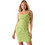 Guess Jen Mini Καλοκαιρινό Βραδινό Φόρεμα Πλεκτό Lime W6GKAAZ0783-A82D