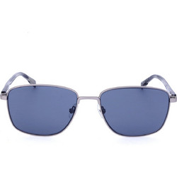 Hackett HSK1156 800 Ανδρικά Γυαλιά Ηλίου Τετράγωνα Κοκάλινα Ασημί με Μπλε Φακό