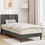 vidaXL Κρεβάτι Μονό Υφασμάτινο με Τάβλες 90x200cm 42027713