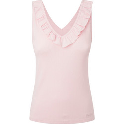 Pepe Jeans Leire Γυναικείο Καλοκαιρινό Top Βαμβακερό Ροζ PL505851-325
