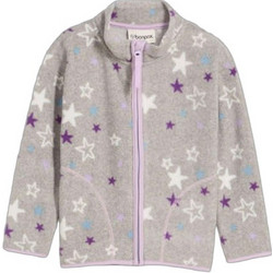 Bonprix Παιδική Ζακέτα Fleece με Φερμουάρ Γκρι 956971