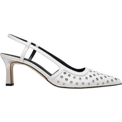 Michael Kors Alora Γόβες Slingback Δερμάτινες με Τακούνι Στιλέτο Λευκές 40R5ALMP3L-085
