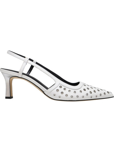 Michael Kors Alora Γόβες Slingback Δερμάτινες με Τακούνι Στιλέτο Λευκές 40R5ALMP3L-085