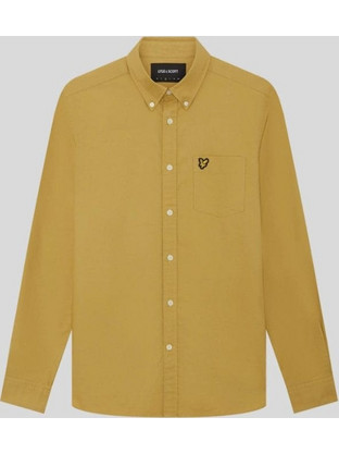 Lyle & Scott Ανδρικό Πουκάμισο Βαμβακερό Μακρυμάνικο Κανονική Γραμμή Πορτοκαλί LW2112VTX-902