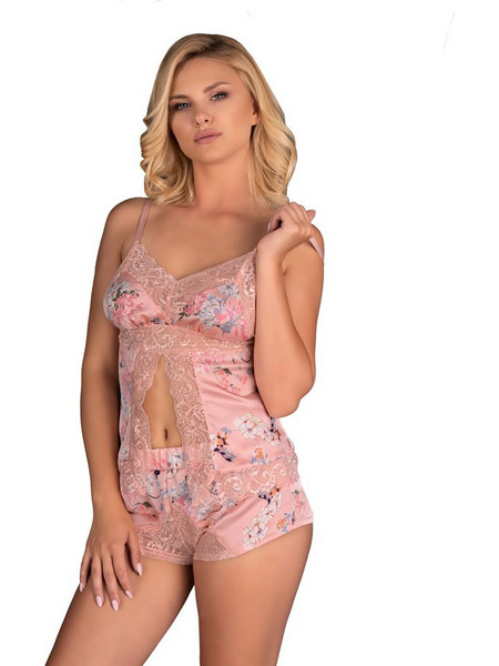 Livco Corsetti Sexy Babydoll See Through με Δαντέλα Ροζ LC20199