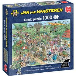 Puzzle Jumbo Jan van Haasteren Big Garden Birdwatch 1000 Κομμάτια