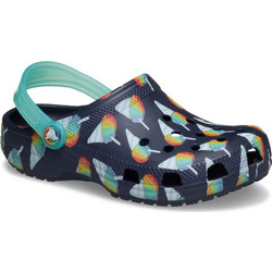 Crocs Classic Clog Παιδικά Παπούτσια Θαλάσσης για Αγόρι Ανατομικά Navy Μπλε Τιρκουάζ 213266-410