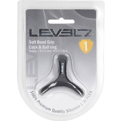 Shots Levelz Soft Bead Grip Silicone Cock & Ball Ring Ελαστικό Δαχτυλίδι Πέους & Όρχεων Σιλικόνης Μαύρο