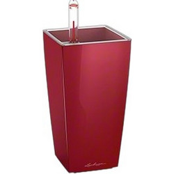 Lechuza Mini-Cubi Αυτοποτιζόμενη Γλάστρα Εσωτερικού Χώρου Τετράγωνη Πλαστική Κόκκινη 9.5x9.5x18.5cm 18121