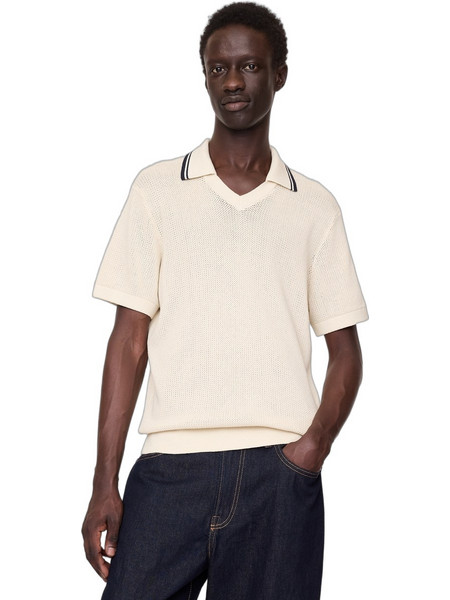 Gap Ανδρική Μπλούζα Polo Κοντομάνικη Μπεζ 746233001