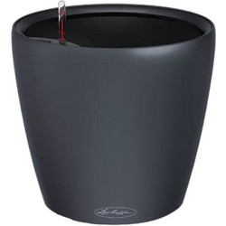 Lechuza Classico Color Ls 43 Αυτοποτιζόμενη Γλάστρα Εσωτερικού Χώρου Στρογγυλή Πλαστική Ανθρακί 43x39cm 14291