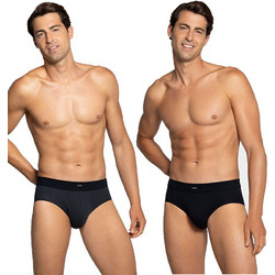 Impetus Ανδρικά Σλιπ Βαμβακερά Μαύρα 2Pack IM1123L71P2