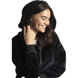 Helly Hansen Γυναικεία Ζακέτα Φούτερ Μακριά με Κουκούλα και Φερμουάρ Μαύρη 80181
