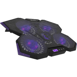 Aqirys AQRYSSPIDERPR Cooling Pad Laptop έως 17" με 5 Ανεμιστήρες & Φωτισμό