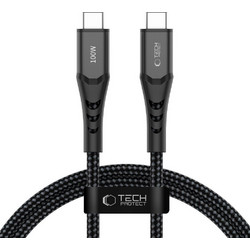 Tech-Protect UB11T Braided USB-C to USB-C 100W 1m Black