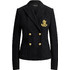 Lauren Ralph Lauren Γυναικείο Σακάκι Μακρύ Υφασμάτινο Μεσάτο Σταυρωτό Μαύρο 200P14021001