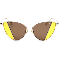 Eyepetizer BILLC.2-M-8 Γυναικεία Γυαλιά Ηλίου Cat Eye Μεταλλικά Χρυσά με Καφέ Φακό