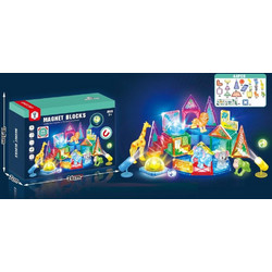 Blue Toys Magnet Blocks Forest Animals με Φως