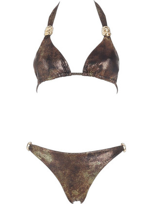 Gsecret Bikini Set Τριγωνάκι Μπρονζέ SQ67816-38336