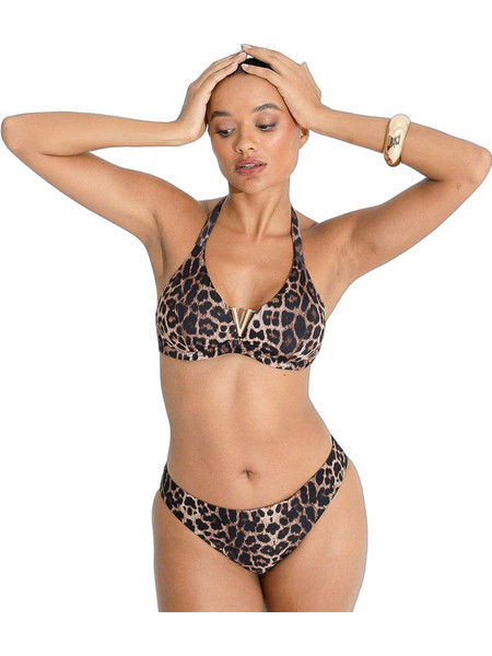 Bluepoint Cat Call Bikini Top Τριγωνάκι Animal Print Καφέ 26066084D-02