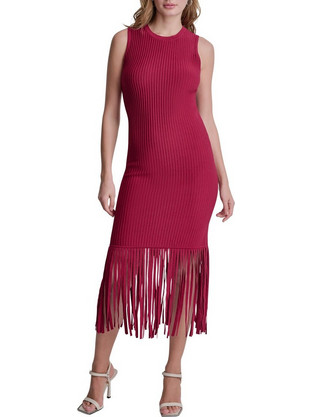DKNY Midi Καλοκαιρινό Φόρεμα για Γάμο / Βάπτιση Φούξια P6EUAD33-FOH