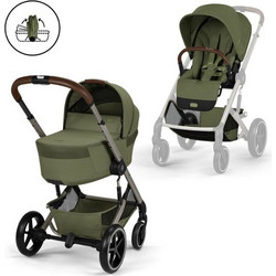 Cybex Balios S Lux Καρότσι Μωρού 2 σε 1 Moss Green Taupe