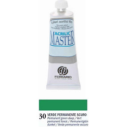 Ferrario Master 30 Permanent Green Deep Ακρυλικό Χρώμα Ζωγραφικής 60ml