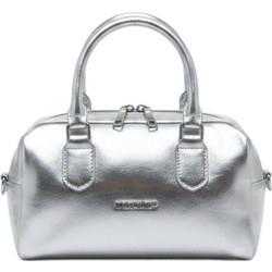 Bag to Bag Γυναικείο Τσαντάκι Χειρός από Δερματίνη Ασημί TZX-51115