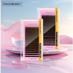 Nagaraku Βλεφαρίδες Τρίχα-Τρίχα Καφέ 0.05mm D 10mm 53235