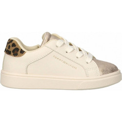 Tommy Hilfiger Παιδικά Sneakers Μπεζ Καφέ Χρυσά T1A9-35064-0826