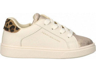 Tommy Hilfiger Παιδικά Sneakers Μπεζ Καφέ Χρυσά T1A9-35064-0826
