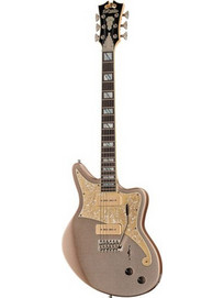 D' Angelico Deluxe Bedford Ηλεκτρική Κιθάρα Alternative με Μαγνήτες SS & Ταστιέρα Ebony Desert Gold