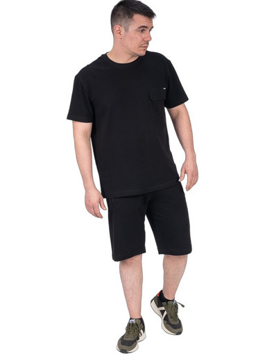 Paco & Co Ανδρικό Σετ T-Shirt & Βερμούδα Καλοκαιρινό Μαύρο 2531901