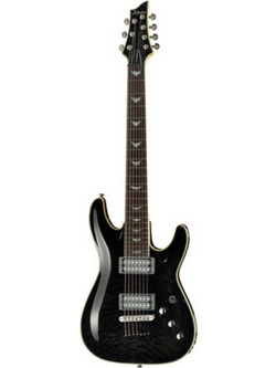 Schecter Omen Extreme 7 Ηλεκτρική Κιθάρα ST Style με Μαγνήτες HH & Ταστιέρα Rosewood 7 Χορδών See Thru Black