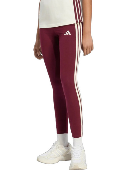 Adidas Performance Essentials 3-Stripes Γυναικείο Κολάν Μακρύ Ψηλόμεσο Μπορντό KS6288