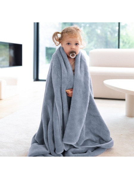 Bemini Softy Κουβέρτα Κούνιας Βελουτέ 100x140 Γαλάζια