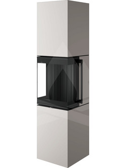 Spartherm Trico L Pearl Black Eboris 1300 Ατσάλινη Ξυλόσομπα Αερόθερμη 7.8kW