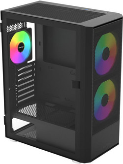 Montech X2 Plus Black Gaming Midi Tower Κουτί Υπολογιστή RGB με Πλαϊνό Παράθυρο
