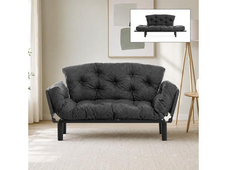 Megapap Nitta Διθέσιος Καναπές Κρεβάτι Ανθρακί 155x70x85cm GP061-001710