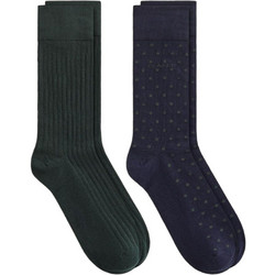 Gant Ανδρικές Κάλτσες Ψηλές Κυπαρισσί Navy Μπλε 2Pack 3G9960409-433