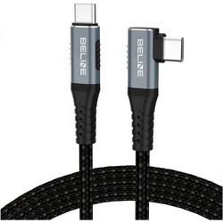 Beline Braided Angle 90° Thunderbolt 4 USB-C to USB-C 240W 1m Black 5908047991396