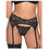 Milena By Paris Ζαρτιέρες με Δαντέλα See Through Μαύρες 5408