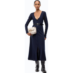Pinko Midi Βραδινό Φόρεμα Πλεκτό Navy Μπλε 107772A3O1-G03