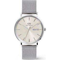 Daniel Wellington Ανδρικό Ρολόι με Ασημί Μεταλλικό Μπρασελέ DW00100828