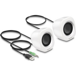 DeLOCK 27008 Ηχεία Υπολογιστή 2.0 2W Λευκά