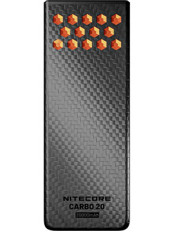 Nitecore Carbo 20 Power Bank 20000mAh 65W με 2 Θύρες USB-C Quick Charge 3.0 & Power Delivery Black Orange