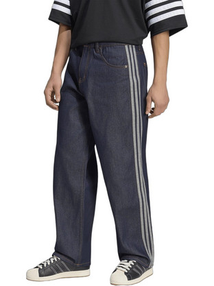 Adidas Originals Ανδρικό Τζιν Παντελόνι Κανονική Εφαρμογή Navy Μπλε KS6924