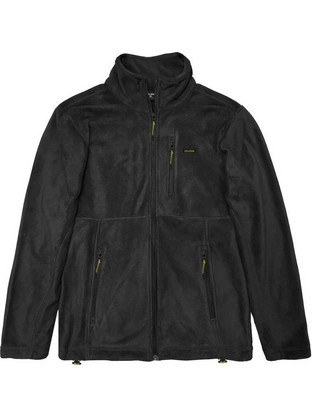 Double Ανδρική Ζακέτα Fleece με Φερμουάρ Μαύρη MFT-13A
