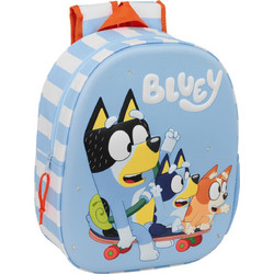 Safta Bluey 3D Σχολική Τσάντα Πλάτης Νηπιαγωγείου Γαλάζια 622674892